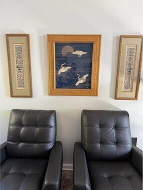 Antique Chinese Qing Dynasty Silk Embroidered Sleeves c.1870–1900 Gold Thread